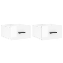 Wall-mounted Bedside Cabinets 2 pcs Brown Oak 35x35x20 cm