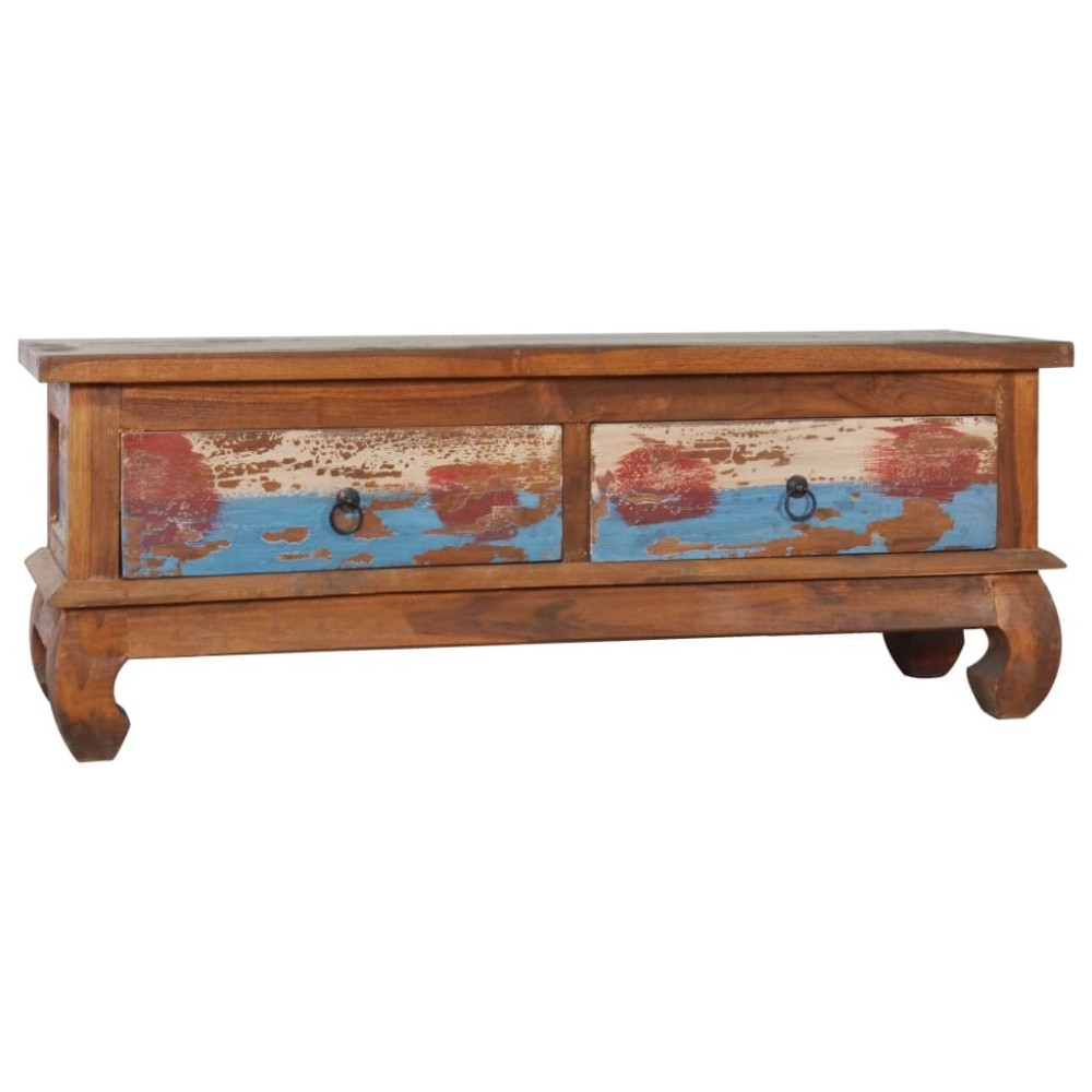 TV Cabinet 110x35x40 cm Solid Teak Wood