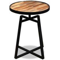 Side Table Round Solid Reclaimed Teak