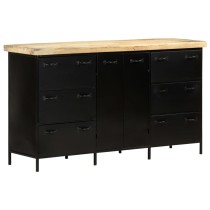Sideboard 140x38x76 cm Rough Mango Wood