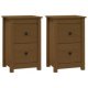 Bedside Cabinets 2 pcs Black 40x35x61.5 cm Solid Wood Pine