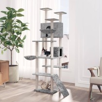 Cat Tree with Sisal Scratching Posts Cream 191 cm