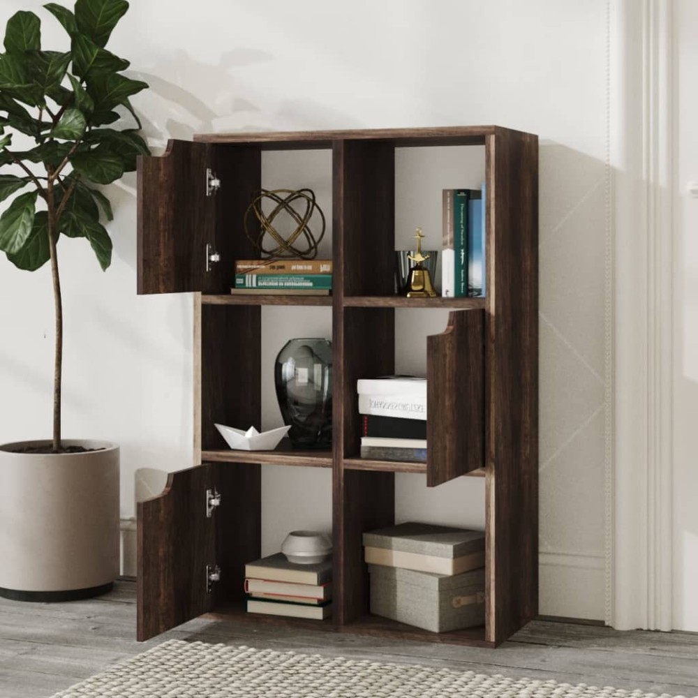 Bookshelf Brown Oak 60x27.5x88 cm Engineered Wood