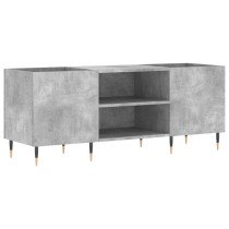 Record Cabinet Concrete Grey 121x38x48 cm Engineered Wood