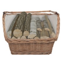 Firewood Basket with Handle 61.5x46.5x58 cm Brown Willow