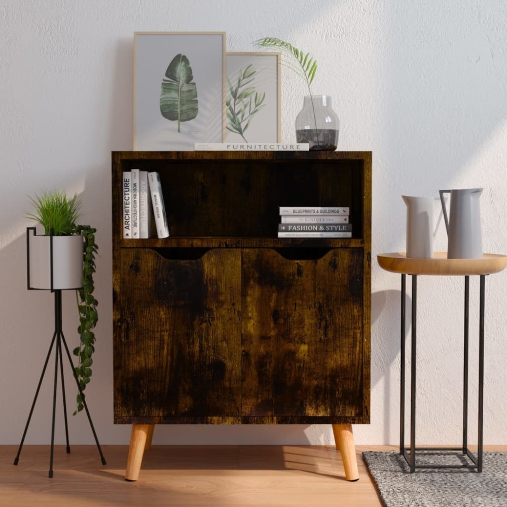 Sideboard Hochglanz-Schwarz 60x30x72 cm Holzwerkstoff