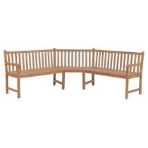 Garden Corner Bench 185x185x90 cm Solid Teak Wood