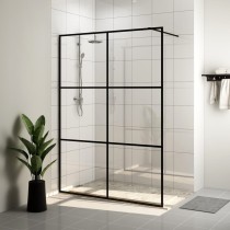 Walk-in Shower Wall White 90x195 cm Clear ESG Glass