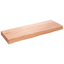 Wall Shelf Light Brown 80x30x6 cm Treated Solid Wood Oak