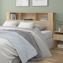Headboard Cabinet Smoked Oak 200x18.5x104.5 cm