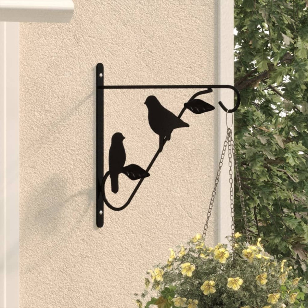 Hanging Basket Brackets 4 pcs Black Steel