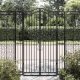 Garden Gate Black 121x8x180 cm Wrought Iron