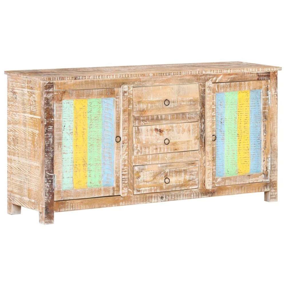 Sideboard 151x40x75 cm Rough Acacia Wood