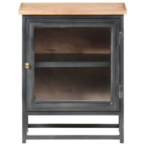 Bedside Cabinet Grey 40x30x50 cm Solid Acacia Wood