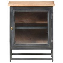 Bedside Cabinet Grey 40x30x50 cm Solid Acacia Wood