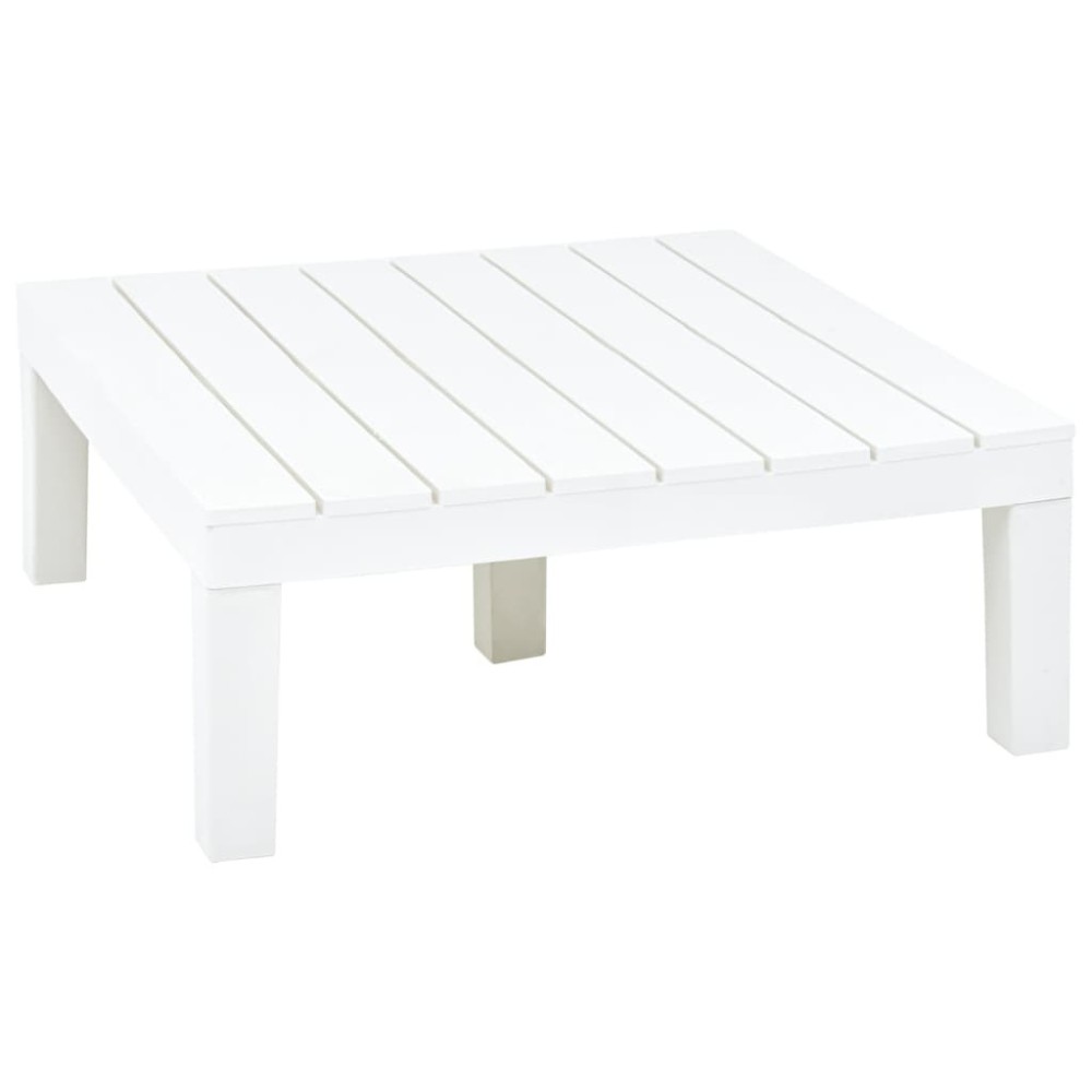 Garden Table White 78x78x31 cm Plastic