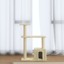 Cat Tree with Sisal Scratching Posts Dark Grey 70 cm