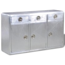 Aviator Sideboard 3 Drawers Vintage Aircraft Airman Aluminium