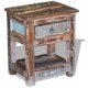 Side Table with 1 Drawer Solid Reclaimed Wood 43x33x51 cm