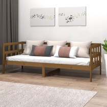 Day Bed Grey Solid Wood Pine 80x200 cm