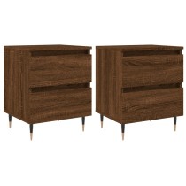 Bedside Cabinets 2 pcs Brown Oak 40x35x50 cm Engineered Wood