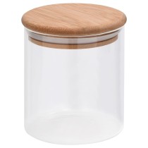 Storage Glass Jars with Bamboo Lid 10 pcs 600 ml