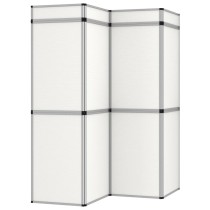 15-Panel Folding Exhibition Display Wall 302x200 cm White