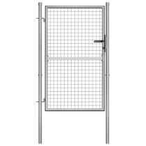 Garden Gate Galvanised Steel 306x175 cm Silver