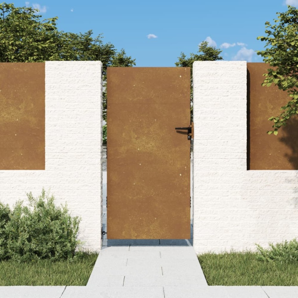 Garden Gate 85x200 cm Corten Steel