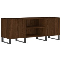 Record Cabinet Brown Oak 121x38x48 cm Engineered Wood