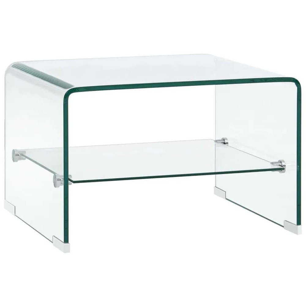 Coffee Table Clear 98x45x31 cm Tempered Glass