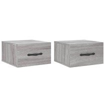 Wall-mounted Bedside Cabinet Concrete Grey 35x35x20 cm