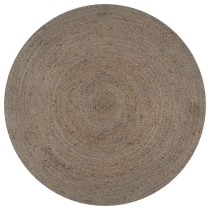 Handmade Rug Jute Round 240 cm Grey