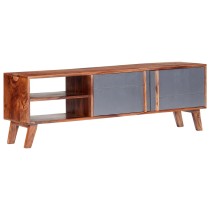 TV Cabinet Grey 140x30x45 cm Solid Sheesham Wood