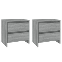 Bedside Cabinets 2 pcs Brown Oak 45x34.5x44.5 cm Engineered Wood