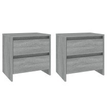 Bedside Cabinets 2 pcs Brown Oak 45x34.5x44.5 cm Engineered Wood