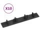 Decking End Caps 10 pcs Black Plastic
