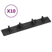 Decking End Caps 10 pcs Black Plastic