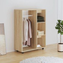 Kleiderschrank Hochglanz-Weiß 80x40x110 cm Holzwerkstoff