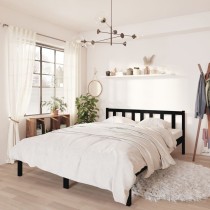 Bed Frame Solid Wood Pine 135x190 cm Double