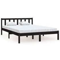 Bed Frame Solid Wood Pine 135x190 cm Double