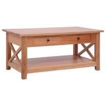 Coffee Table Brown 100x55x46 cm Solid Mahogany Wood