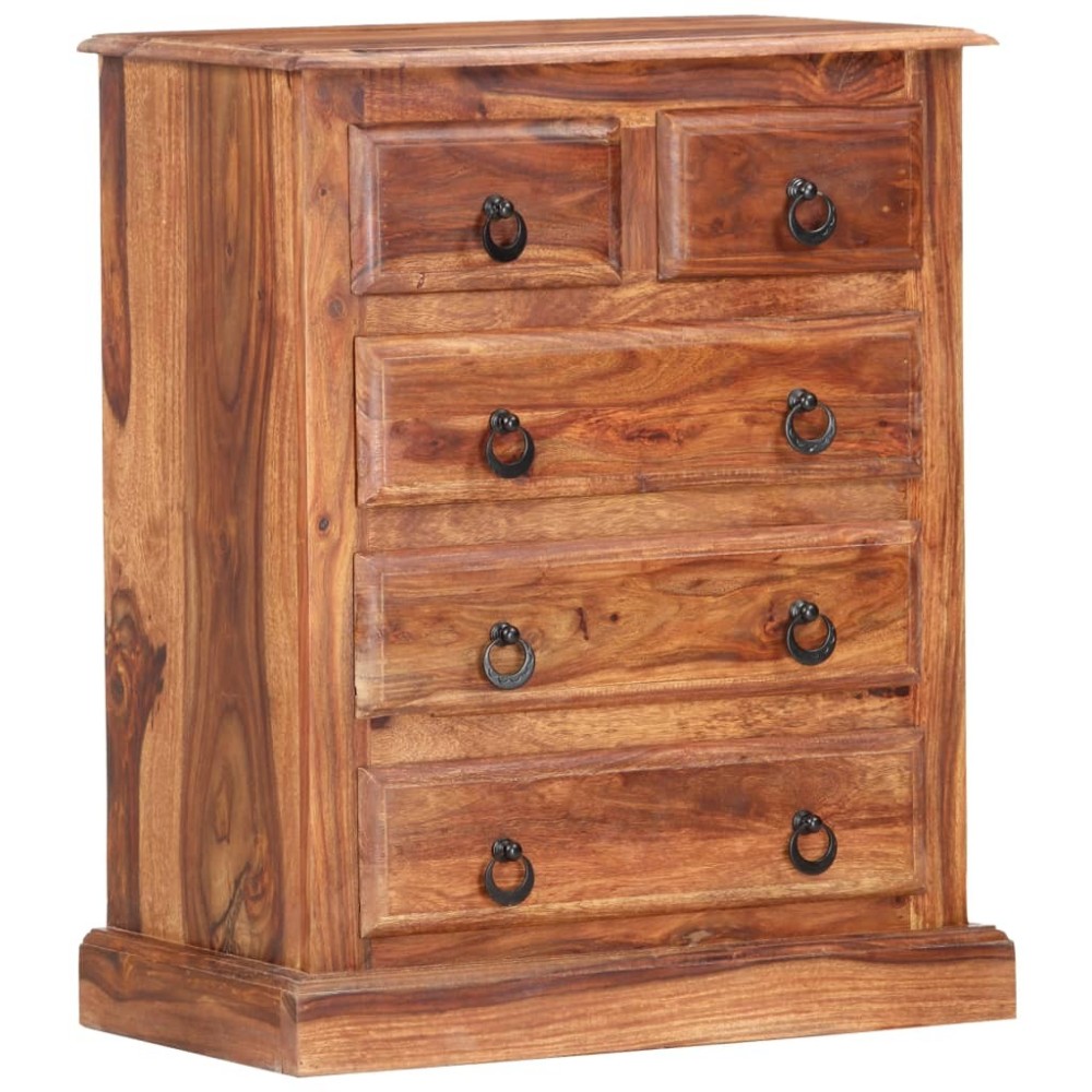 Drawer Cabinet 60x35x75 cm Solid Sheesham Wood