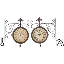 Esschert Design Station Clock with Thermometer TF005