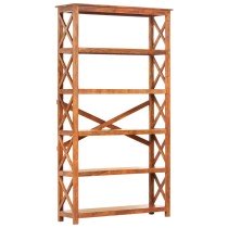 Bücherregal 60x30x160 cm Massivholz mit Honigfarbenem Finish