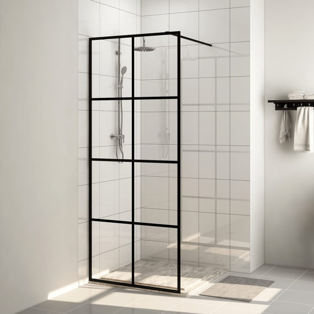 Walk-in Shower Wall White 80x195 cm Clear ESG Glass