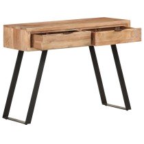 Console Table 100x35x76 cm Solid Acacia Wood with Live Edges