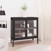 Sideboard Anthracite 70x35x70 cm Steel and Glass
