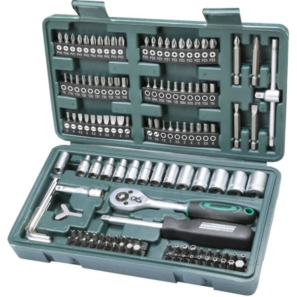 Br der Mannesmann 130 Piece Bit and Socket Set 29166