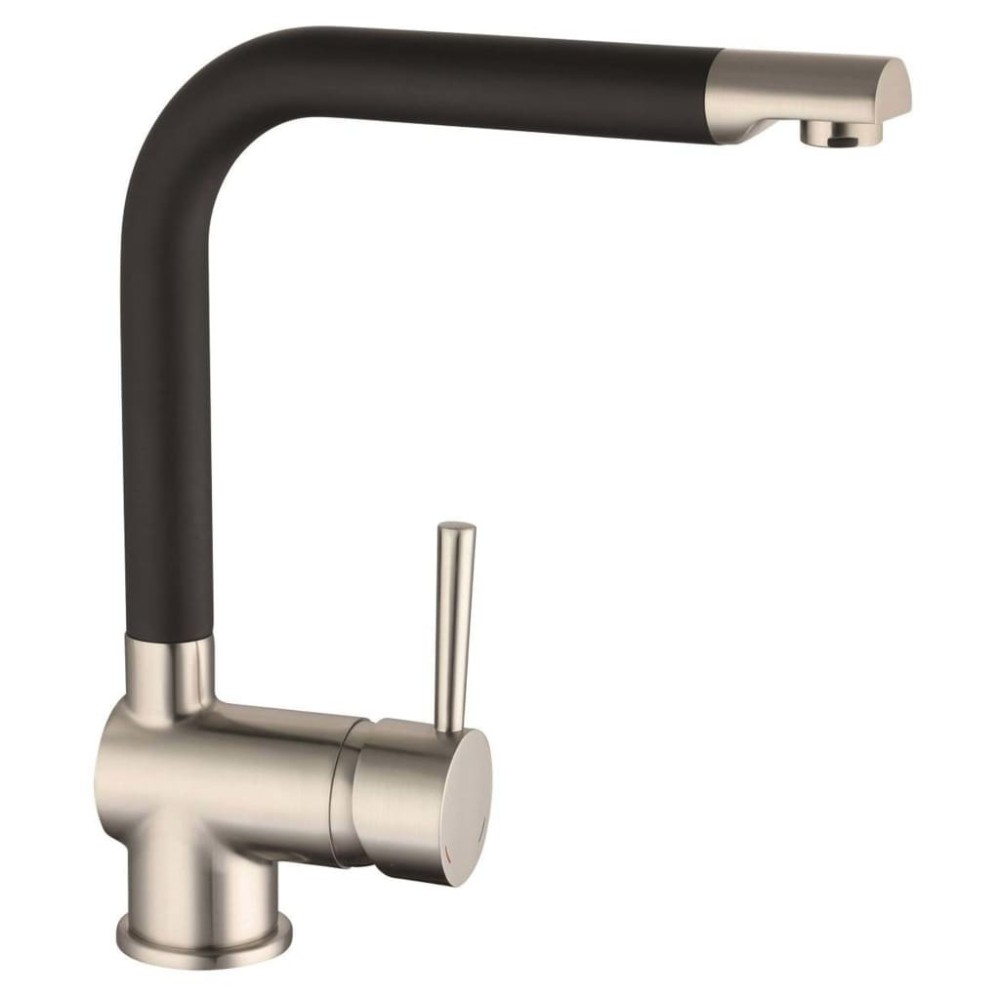 SCH TTE Sink Mixer "RIO" Stainless Steel and Black Mat